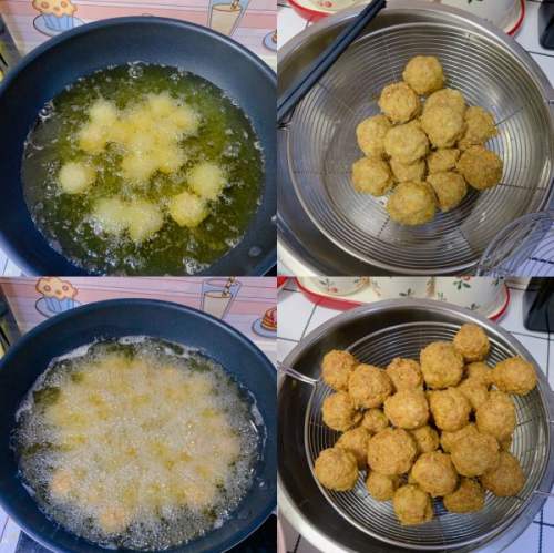 家常菜干炸丸子